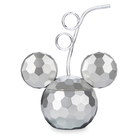 Taça com uma bola de discoteca Straw Mickey Mouse, Disney Store