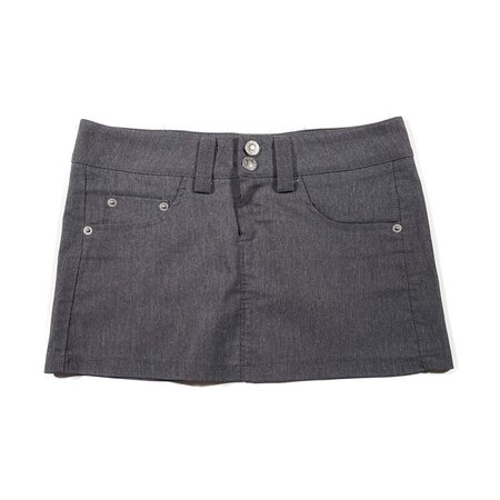 dark gray denim mini skirt