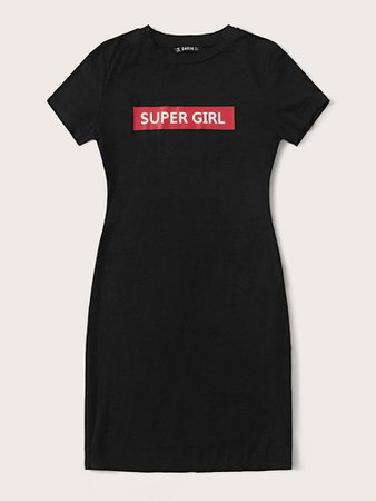 Plus Slogan Graphic Bodycon Dress | SHEIN USA