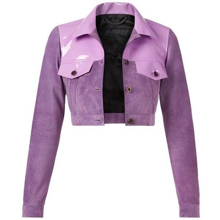 lavender leather jacket