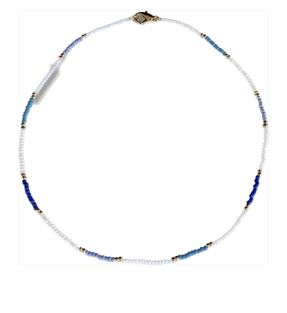 blue bead necklace