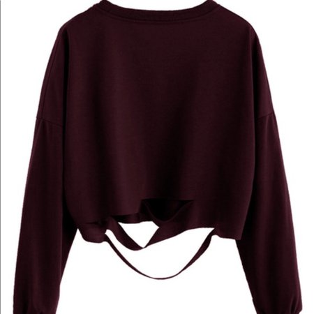 ROMWE Sweaters | Long Sleeve Crop Top W Slit | Poshmark
