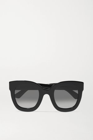 Black Stars oversized embellished round-frame acetate sunglasses | Gucci | NET-A-PORTER