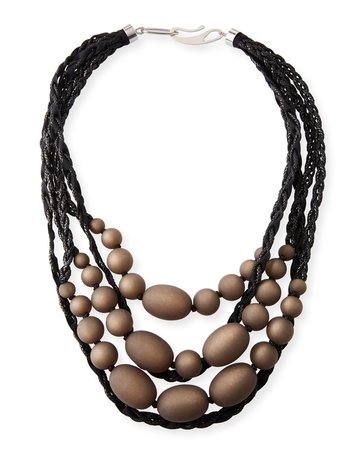 Giorgio Armani Anthracite Multi-Strand Necklace