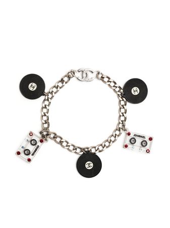 Chanel Pre-Owned 2004 Cassette Tape And Record Charm Bracelet - Farfetch