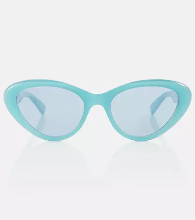 Cat Eye Sunglasses in Blue - Gucci | Mytheresa