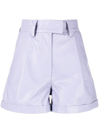 REMAIN leather turn-up shorts - FARFETCH
