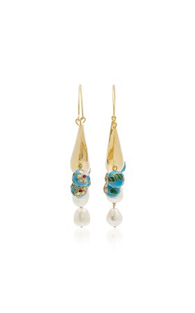Gold-Plated, Pearl and Bead Earrings by ABI Project | Moda Operandi