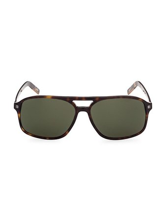 Zegna 60MM Plastic Square Sunglasses | SaksFifthAvenue