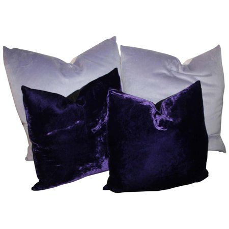 Purple and Lavender Velvet Pillows For Sale at 1stDibs