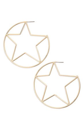 Rebecca Minkoff Large Star Hoop Earrings | Nordstrom