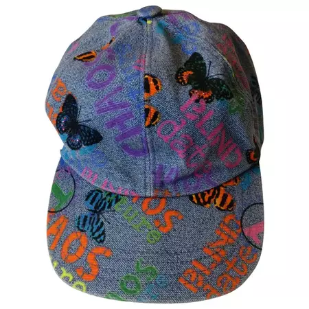 Versace "Chaos" Blind Date Denim Hat For Sale at 1stDibs | blind date jeans, chaos hat, how to date a vintage hat