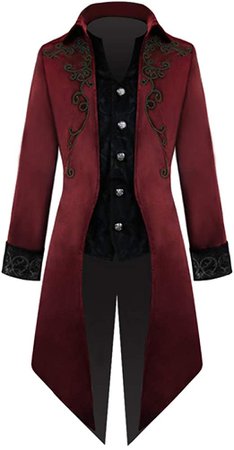 Amazon.com: Crubelon Men's Steampunk Vintage Tailcoat Jacket Gothic Victorian Frock Coat Uniform Halloween Costume : Clothing, Shoes & Jewelry