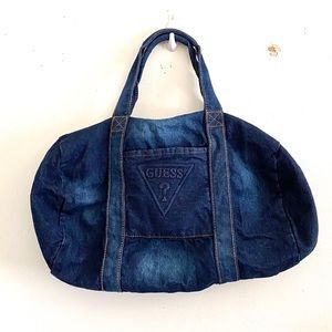 Guess Bags | Vintage Guess Denim Duffle Bag | Poshmark