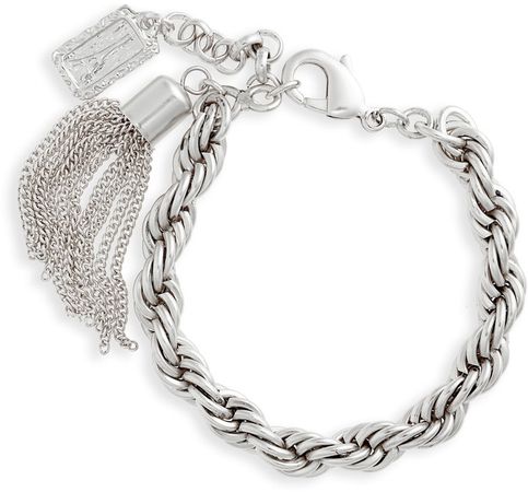 Twisted Rope Chain Bracelet with Charms