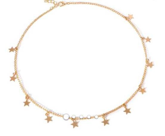 gold star choker necklace