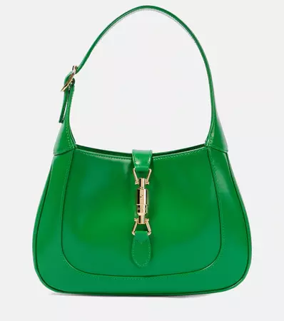 Gucci Jackie 1961 Small Leather Shoulder Bag in Green - Gucci | Mytheresa