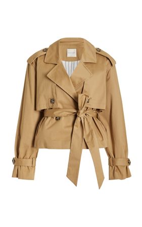 The Charles Stretch-Cotton Cropped Trench Coat By Favorite Daughter | Moda Operandi