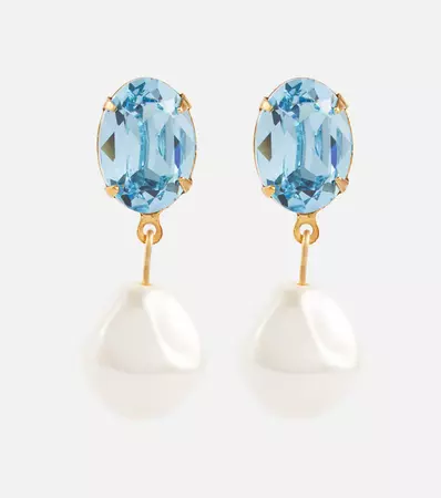 Jennifer Behr - Tunis crystal-embellished earrings | Mytheresa
