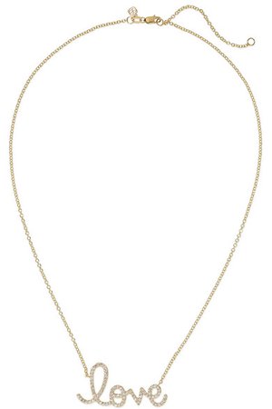 Sydney Evan | Big Love 14-karat gold diamond necklace | NET-A-PORTER.COM