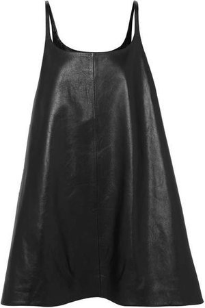 Reversible Leather Mini Dress - Black
