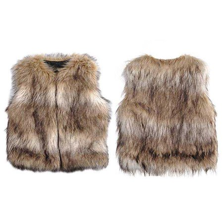 Amazon.com: Per Unisex Baby Soft Faux Fur Vest Warm Sleeveless Jacket: Clothing