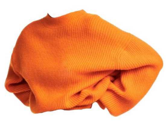 orange knit sweater