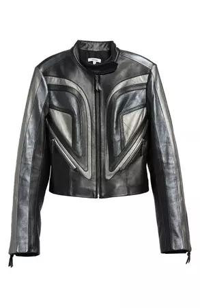 Miaou Sophie Pieced Leather Biker Jacket | Nordstrom