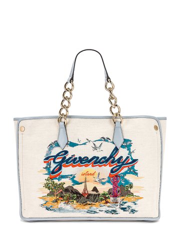 Givenchy Medium Bond Shopping Bag in Grey Blue | FWRD