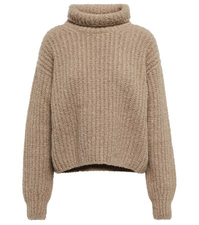 LORO PIANA Ribbed-knit cashmere turtleneck sweater