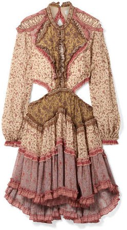 Juniper Open-back Cotton And Silk-blend Crepon Dress - Lilac
