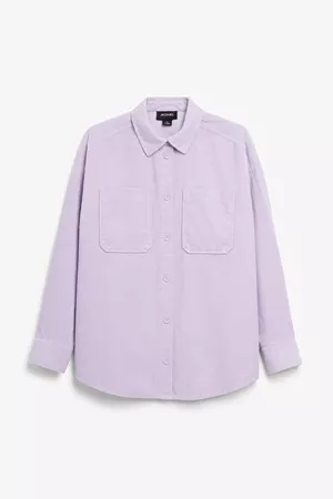 Corduroy shirt - Lilac - Shirts & Blouses - Monki WW