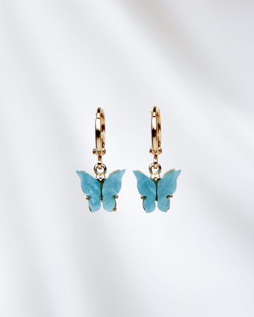 blue butterfly earrings - Google Search