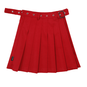 pleated half skirt belt