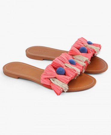 sandal flat tassel pink - Buscar con Google