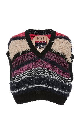 Striped V-Neck Sweater Vest by N°21 | Moda Operandi
