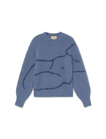 Soft square sweater with ‘women figure’ drawing by Paloma Wool – Paloma Wool