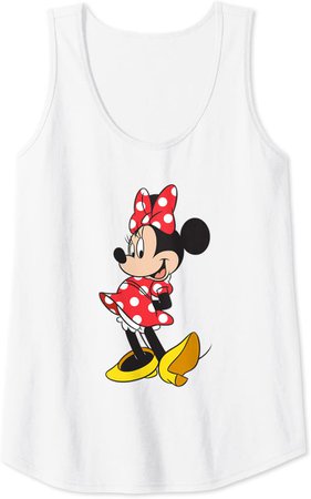 Amazon.com: Disney Minnie Mouse Classic Polka Dot Pose Tank Top : Clothing, Shoes & Jewelry
