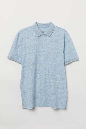 Short-sleeved Polo Shirt - Blue