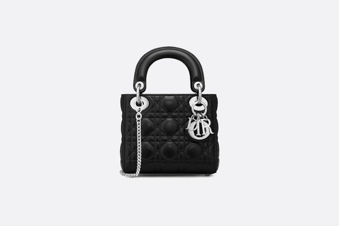 Mini Lady Dior Bag Black Cannage Lambskin | DIOR