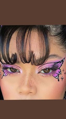 Purple butterfly makeup