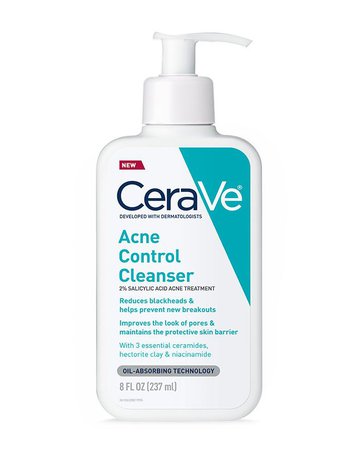 Acne Control Cleanser | Salicylic Acid Treatment | CeraVe