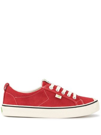 Cariuma Oca Low Stripe Samba Red Suede Contrast Thread Sneaker 100102R05 | Farfetch