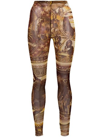 Jean Paul Gaultier Pre-Owned First Nation print leggings $704 - Buy Online VINTAGE - Quick Shipping, Price