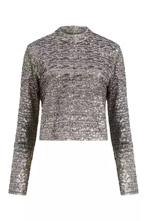 Adalynn Sequin Top Gunmetal | French Connection US