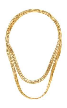 Snake 22k Gold-Plated Necklace By Sylvia Toledano | Moda Operandi