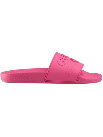 Gucci Gucci logo rubber slide sandals $250 - Buy SS19 Online - Fast Global Delivery, Price