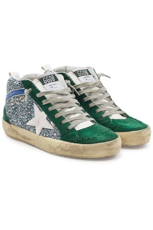 Mid Star Leather, Suede and Glitter Sneakers Gr. EU 38