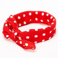 red and white polkadot headband - Google Search