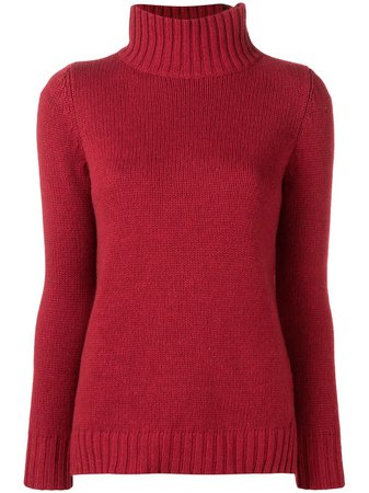 Aragona Cashmere Turtleneck Sweater D1841TF Red | Farfetch